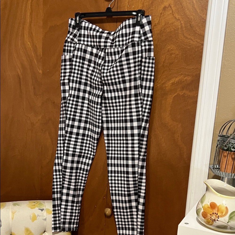 Stylish Black and White Checkered Pants